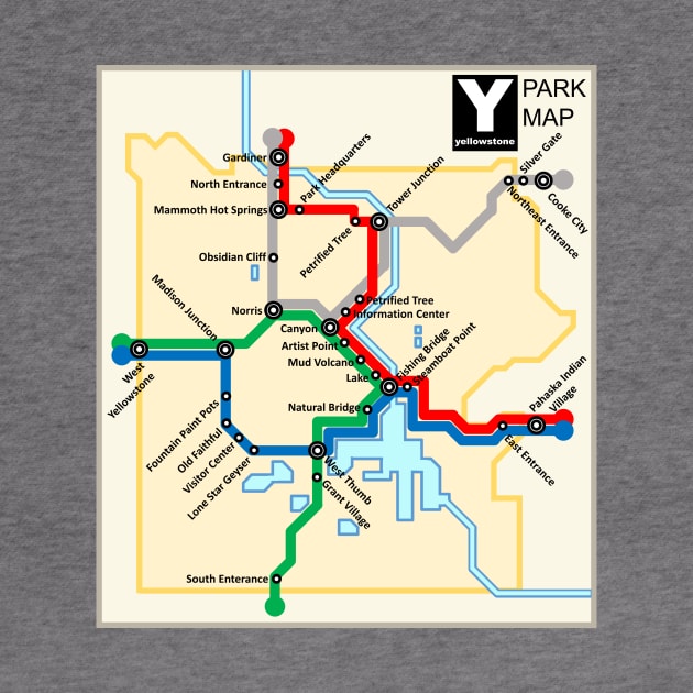 Yellowstone National Park Metro Style Map by IORS